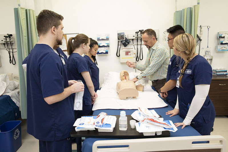 A group of nursing students